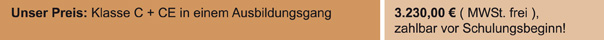 Preis C und CE