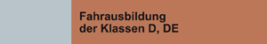 Fahrausbildung Klasse D und DE